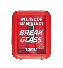 In Case of Emergency 10mm Socket - "Break Glass" Display Case - RED