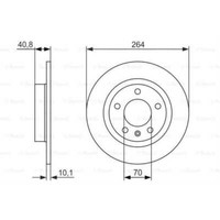 Bosch 2X Bremsscheibe Hinten 264 Voll FüR Opel Adam M13 Corsa E X15 S07