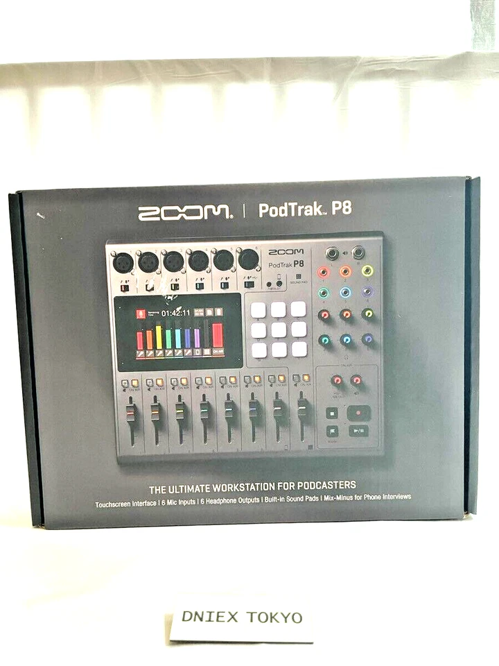 Zoom PodTrak P8  Portable Multitrack Podcast Recorder Color Silver New Unused - Image 2 of 4