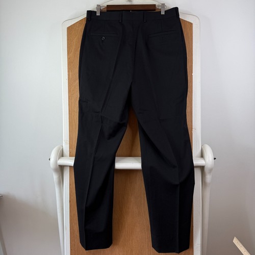 Pronto Uomo Suit Mens 42L Black 2 Button 100% Wool Pants 34x31 Flat Front MINT - Picture 17 of 19