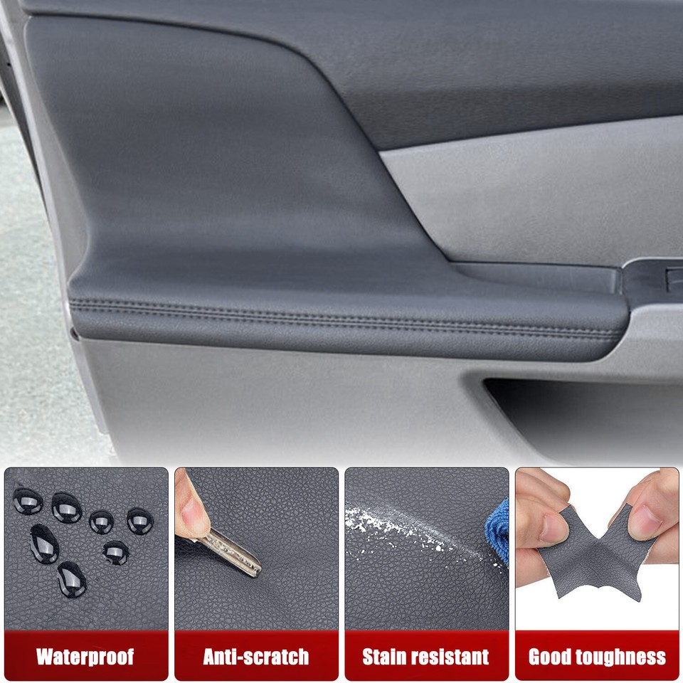 Pair Fits 2011-2016 2017 Honda Odyssey Door Panels Armrest Vinyl Cover Trim Gray - Foto 2