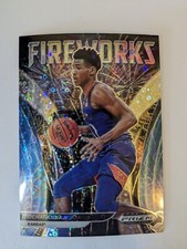 Ochai Agbaji 2022 Prizm Draft Picks Fireworks White Sparkle RC Kansas
