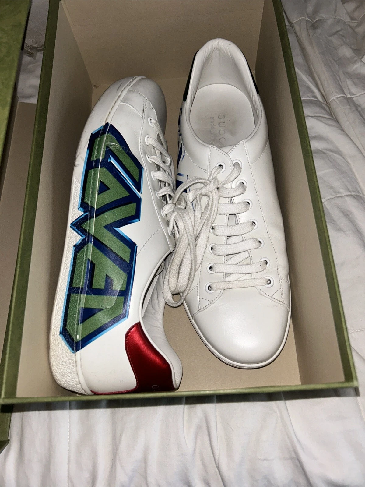 Baskets Gucci homme occasion taille 10 Luved deuxième édition   Occasion avec la boite