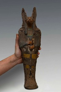 Rare EGYPT EGYPTIAN ANUBIS Antiques BIG STATUE Jackal Dog PHARAOH Mumia