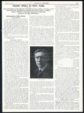 1914 Vanni Marcoux photo Don Quichotte premiere vintage print article