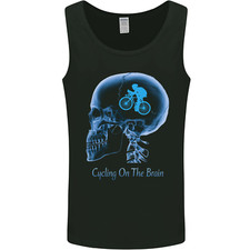 Cycling on the Brain Cyclist Bicycle Bike Mens Vest Tank Top