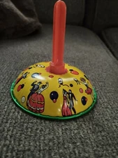 Vintage New Years Eve Party Dancers Noisemaker Bell US Metal Toy Mfg