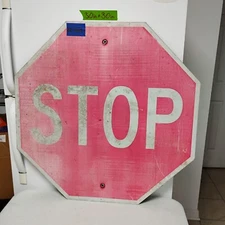 Stop Sign 30" Authentic Retired Street Traffic Road Sign Lot 12-449