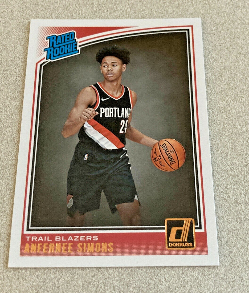2018-19 Panini Donruss RC #186 Anfernee Simons Trail Blazers