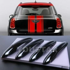 DELUXE 4x GLOSS BLACK Comfort Door Handle Covers MINI Cooper F55 F60 Countryman