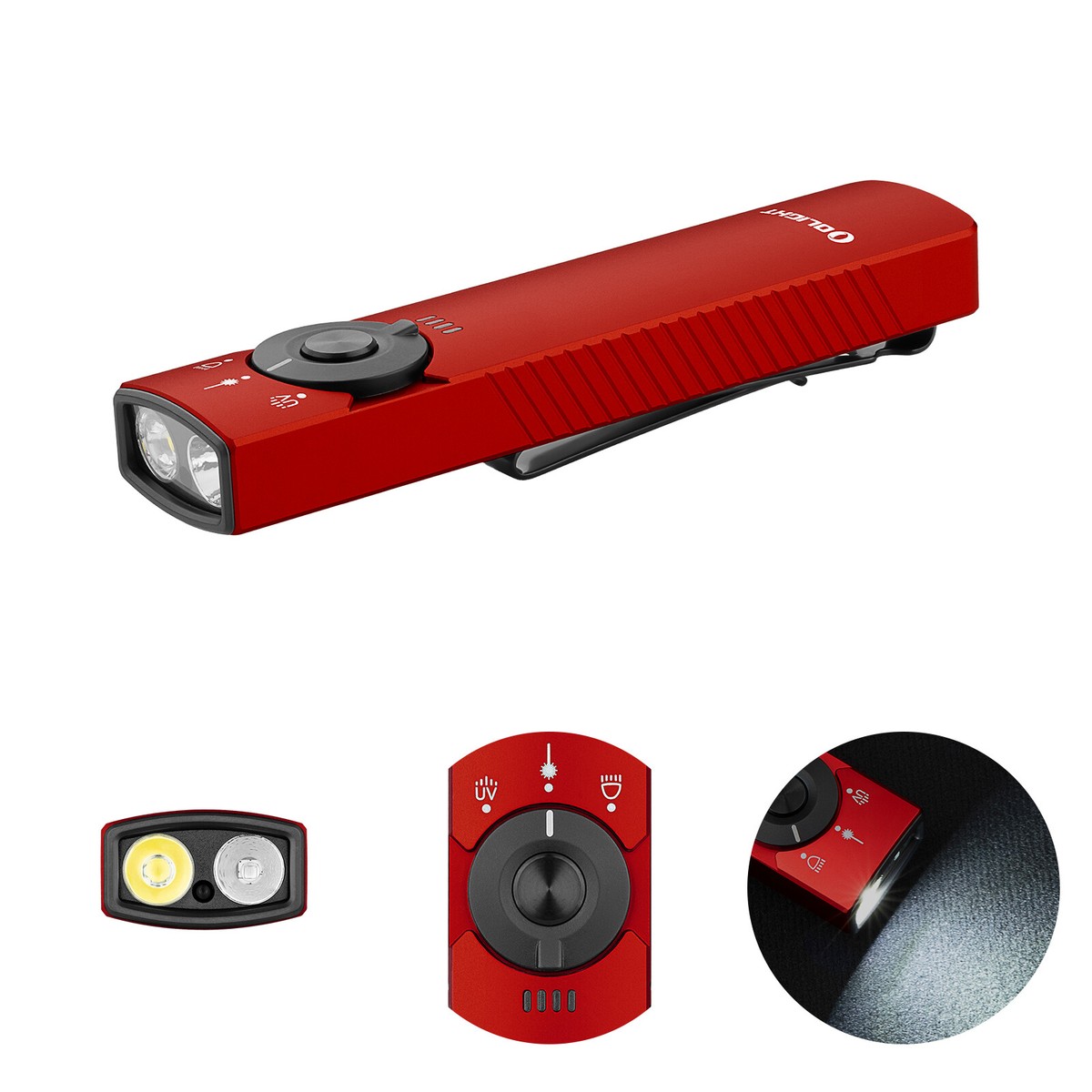 【新品未開封】OLIGHT オーライト Arkfeld UV 赤　緑　セット Olight Arkfeld Pro Flat EDC Flashlight with LED, UV and Laser