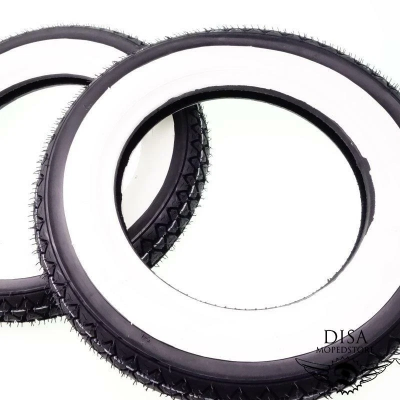Weißwand Reifen SET 2x inkl Schläuche für Vespa V 50 N S L R 3.00 - 10 - Bild 3 von 3