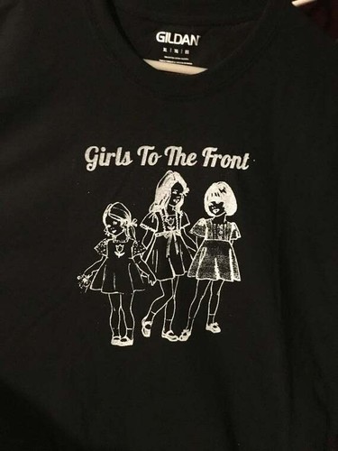 GRRRLS TO THE FRONT T-SHIRT punk rock feminism RIOT GRRRL - Picture 2 of 2