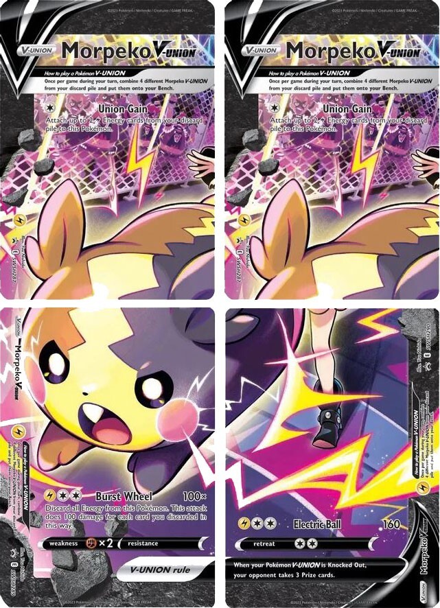 TCG Scarlet & Violet Morpeko V-Union Promo Set of 4 Single Cards