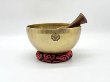 8 inches Gold Dim Full Moon Singing Bowl From Nepal-Spiritual Tibetan Bowls