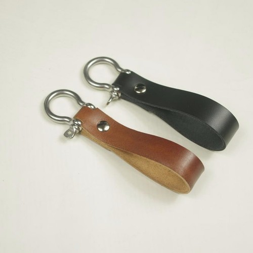 Handmade Leather Belt Loop Keychain Key Ring Fob Holder Clip Hook Dangler Tools - Picture 5 of 5