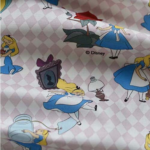 Disney Cotton Fabric by the Yard Alice in Wonderland 44" Wide SG Alice