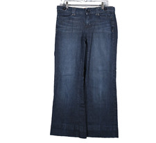 GAP Wide Leg Flared Jeans Womens 6 Blue Cotton Spandex 32x29 High Rise