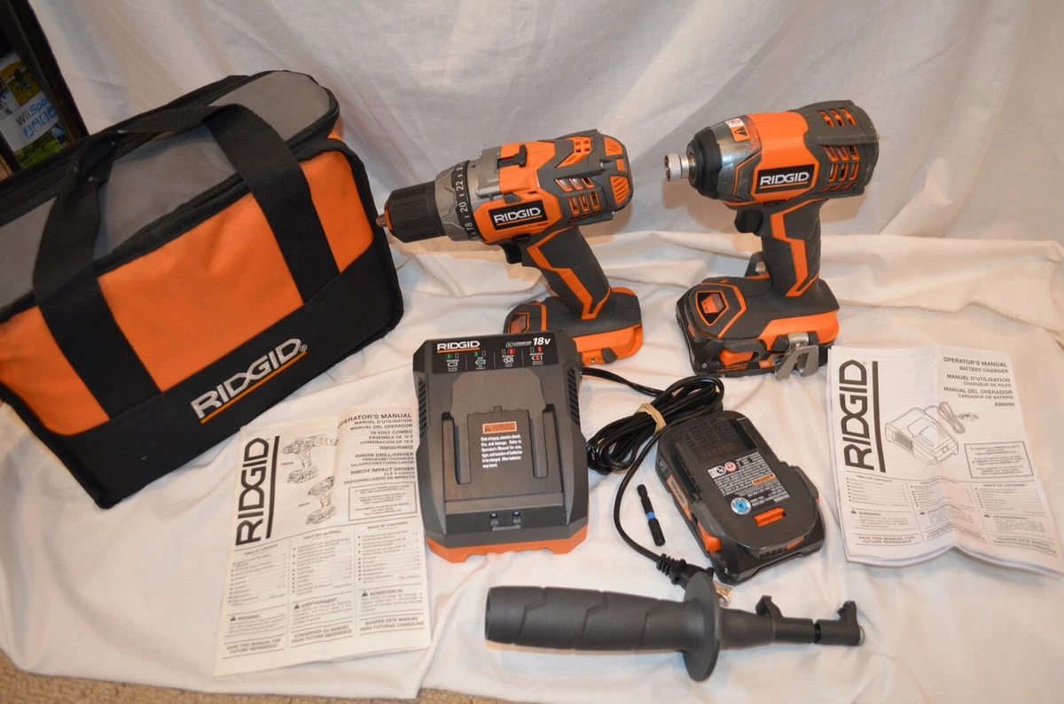 RIDGID 18v Gen4X Drill Impact Driver Kit w 2 Battery Charger