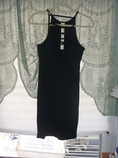 Victoria's Secret Sport Strappy Ribbed Dress, Black, Small NEW "LOOK"