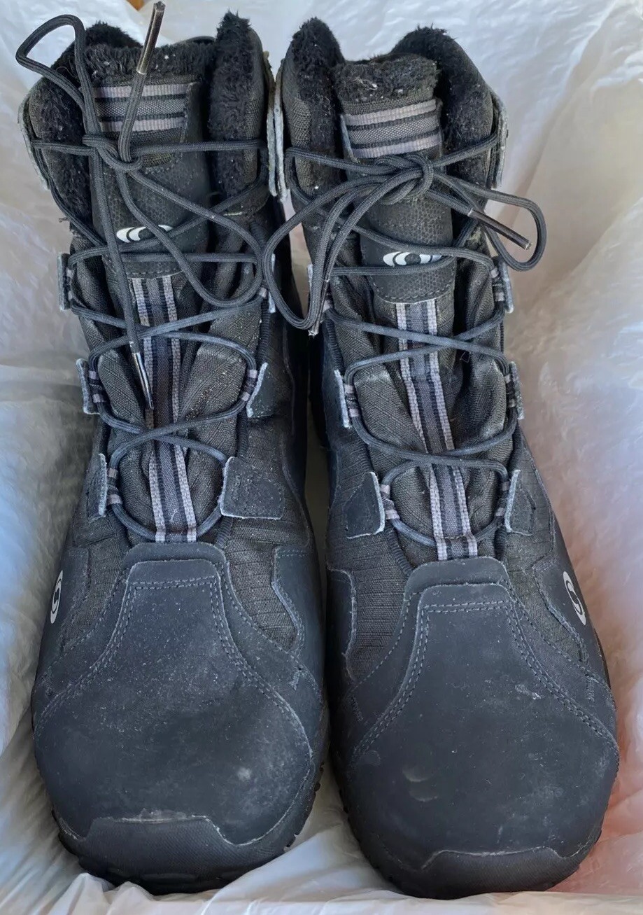 Stivali da neve Salomon Thinsulate impermeabili da uomo taglia 14 neri