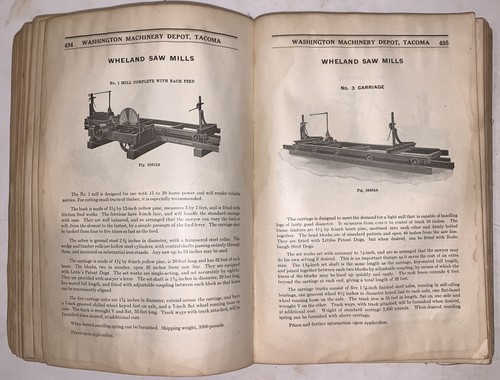 WASHINGTON MACHINERY DEPOT, TRADE CATALOGUE, 1921, WOODWORKING, SAW MILL, TACOMA - Picture 12 of 12
