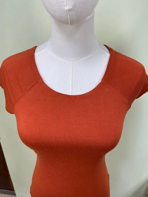 Habitual Girl Rustic Orange Double Knot Open Back Short Sleeve Shirt Sz 12 Kids - Image 2 of 4