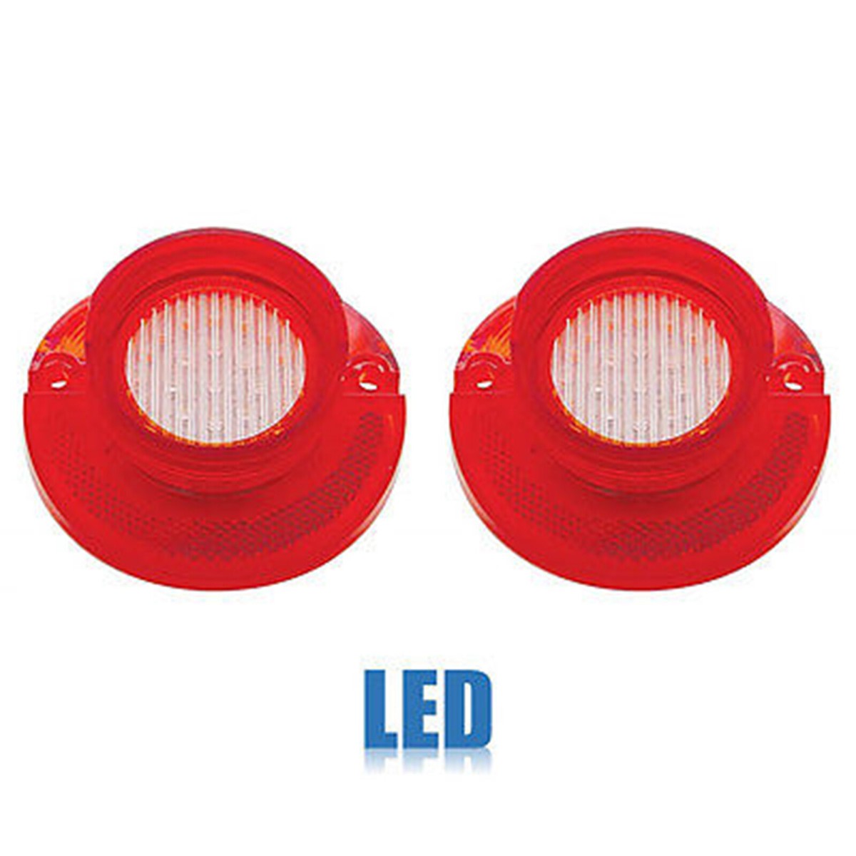 64 Chevy Impala Red Clear LED Back Up Reverse Light Lenses