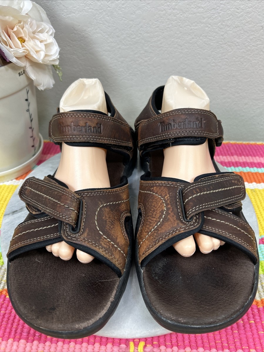 Timberland 53592 Hiking Walk Sandals Brown Leather Outdoors  display picture 1