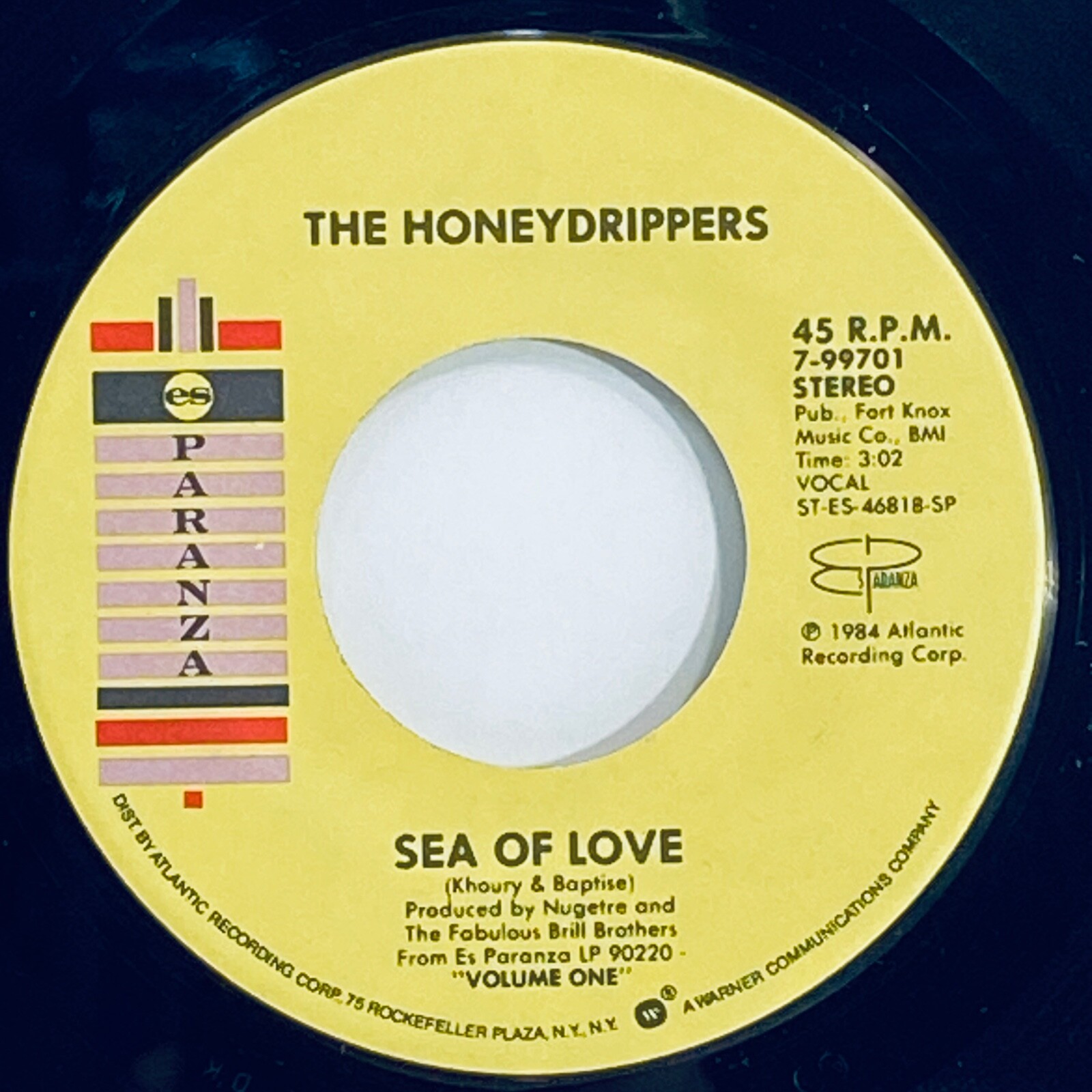 HONEYDRIPPERS SEA OF LOVE / I GET A THRILL 1970 ES PARANZA RECORDS
