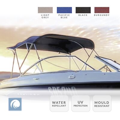 Premium Boot Bimini Top Baldachin, 3 Bug, passend für 140cm-160cm Breite. Farbe auswählen.