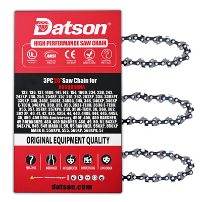3 PCS 20'' Chainsaw Chain for HUSQVARNA 353E-TECH, 353G E-TECH, 355, 357, 357XP