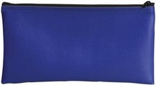 PM Company Securit Bank Deposit Utility Zipper Coin Bag 11x6" Blue 04620 