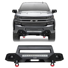 Vijay Front Bumper Fits 2019-2022 Chevy Silverado 1500 Wwinch Plateled Lights Vijay Front Bumper Fits 2019-2022 Chevy Silverado 1500 Wwinch Plateled Lights