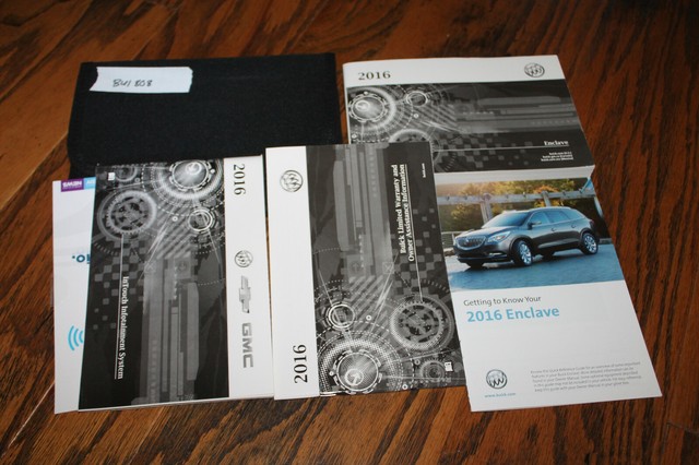 2016 Buick Enclave owners manual with navigation manual with case