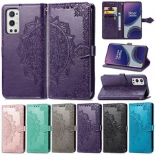 For OnePlus Nord N200 5G N10 9 Pro Embossed Leather Card Wallet Stand Case Cover