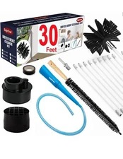 Dryer Vent Cleaner Kit Dryer Cleaning Tool Include Dryer Vent Brush 30 Feet Omni