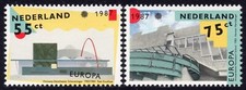 Netherlands 1987 MNH 2v, Modern Architecture Ballet Theatre Montessori School