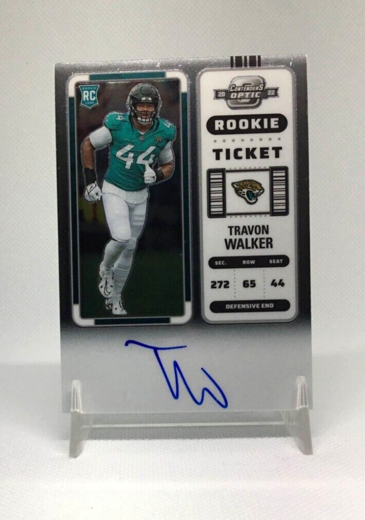 2022 Travon Walker Contenders Optic Rookie Ticket Silver On-Card Auto #135 RC