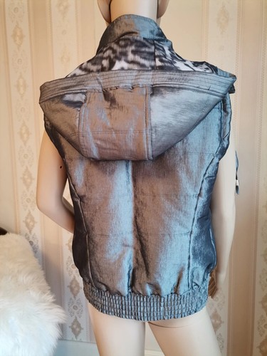 Schöne Calvin Klein Damen WESTE Jacke edel GR S 36 Jacket w. NEU SILBER metallic - Bild 5 von 18