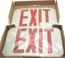 Lithonia Lighting LED Emergency Red Letter Exit Sign EXRLEDELM6 NEW Open Box