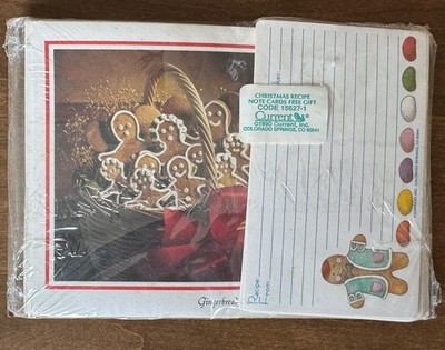 Current Recipe Gingerbread Man Christmas Note Cards Gift Set New Sealed Vtg 1990