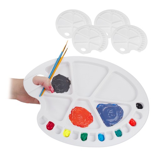 5x Mischpalette Malpalette Kunststoff Farbteller Farben Mischpalette Farbpalette - Bild 1 von 8