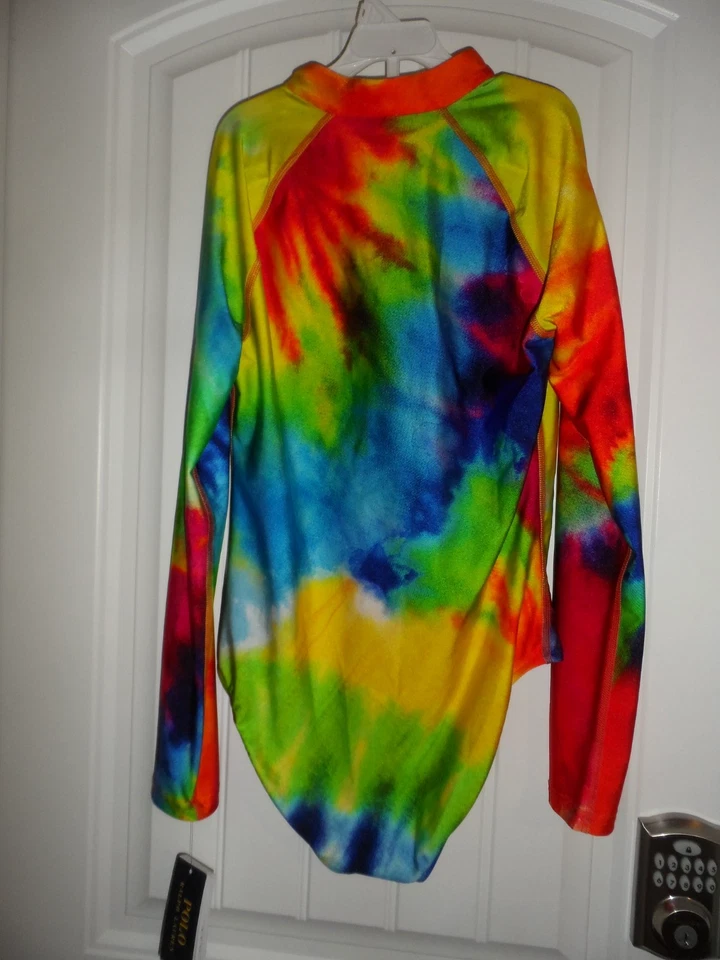 Genial Polo Ralph Lauren Niñas Talla L 12 14 Multicolor Protección contra Erupciones Traje de Baño Nuevo con Etiquetas Foto 4 de 4