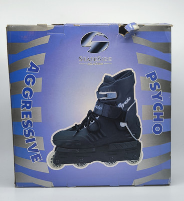 Vintage Stateside Skates Psycho Aggressive Inline Skates Größe 11 Originalverpackt Ersatzteile