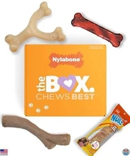 Dog Gift Box with 3 Chew Toys & 1 Natural Treat for Small Dogs Up to 25 lbs