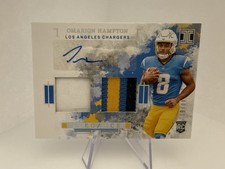 2025 Panini Impeccable Omarion Hampton Dual Patch RPA /60! Los Angeles Chargers!