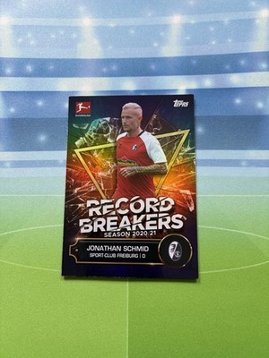 2021-22 Topps Bundesliga Record Breakers Jonathan Schmid Orange /25 SC Freiburg