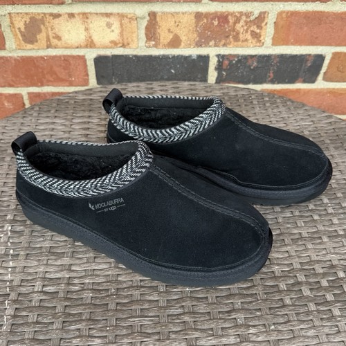 Koolaburra by UGG Black Burree Slippers Women’s Sz 8 Black Suede Faux Fur NWOB
