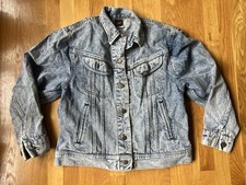 Vintage 80s Lee Rider Made In USA Stonewashed Denim Trucker Jacket